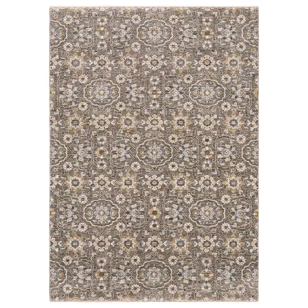 Oriental Weavers Maharaja Ames 532D 7'10" x 10'10" Grey and Tan Area Rug