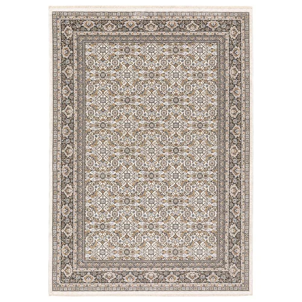 Oriental Weavers Maharaja Belita 2061N 2' x 3' Ivory and Grey Scatter Rug