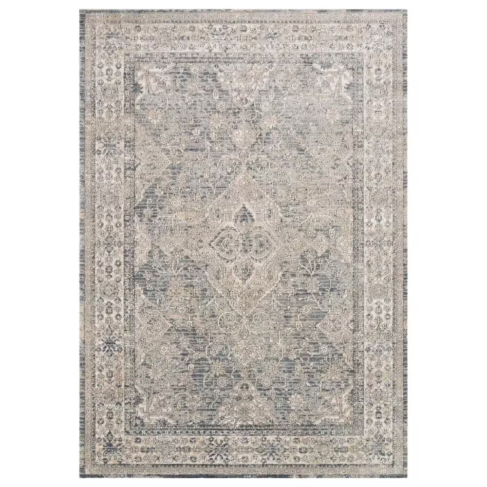 Loloi II Teagan TEA-04 5'3" x 7'6" Sky and Natural Area Rug