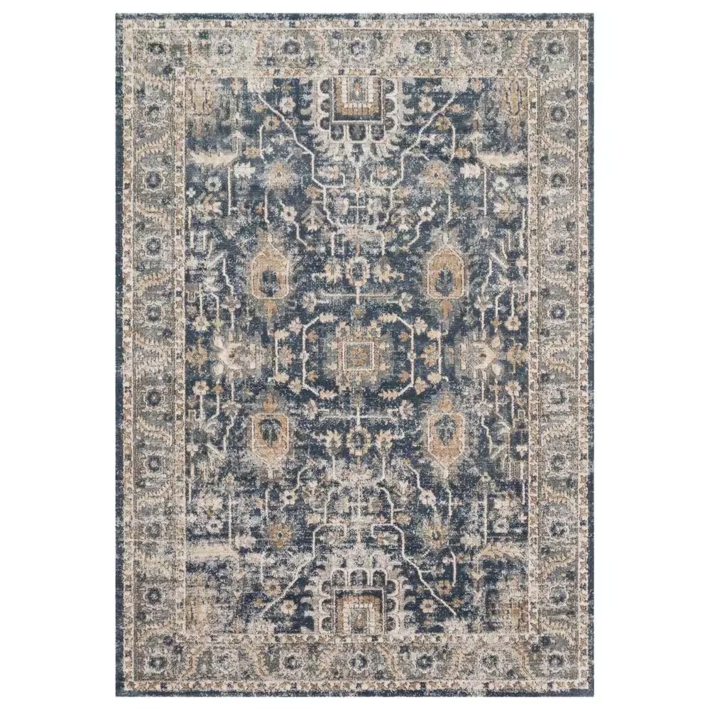 Loloi II Teagan TEA-03 6'7" x 9'2" Denim and Pebble Area Rug