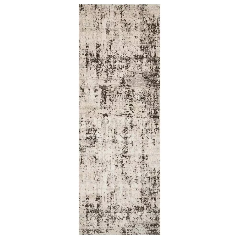 Loloi II Alchemy ALC-04 2'8" x 7'6" Silver and Graphite Scatter Rug