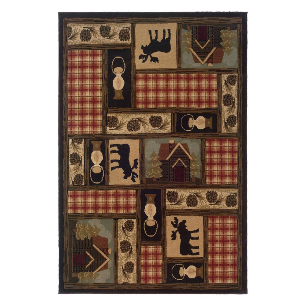 Oriental Weavers Hudson 1067A 1'10" x 3'3" Brown Scatter Rug