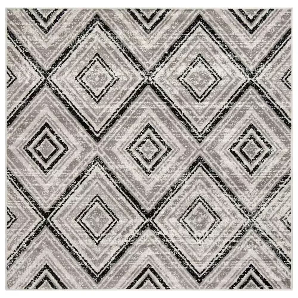 Safavieh Skyler SKY120J 4' Square Grey and Black Area Rug