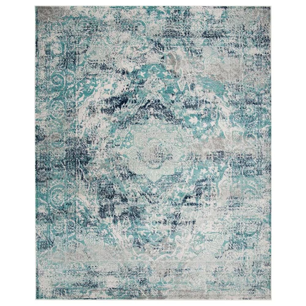Safavieh Madison MAD152M 10' x 14' Ivory and Blue Area Rug