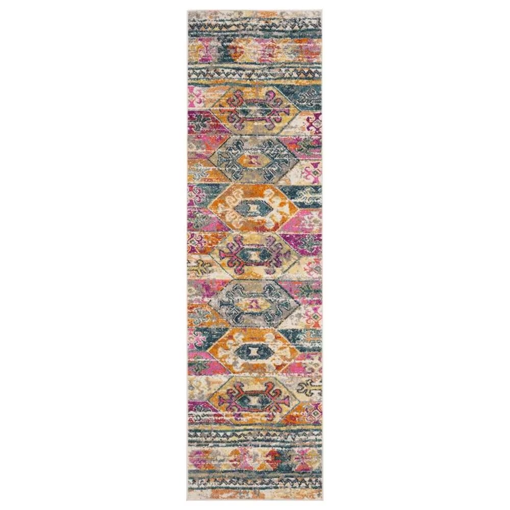 Safavieh Madison MAD118C 2'3" x 8' Blue and Fuchsia Runner