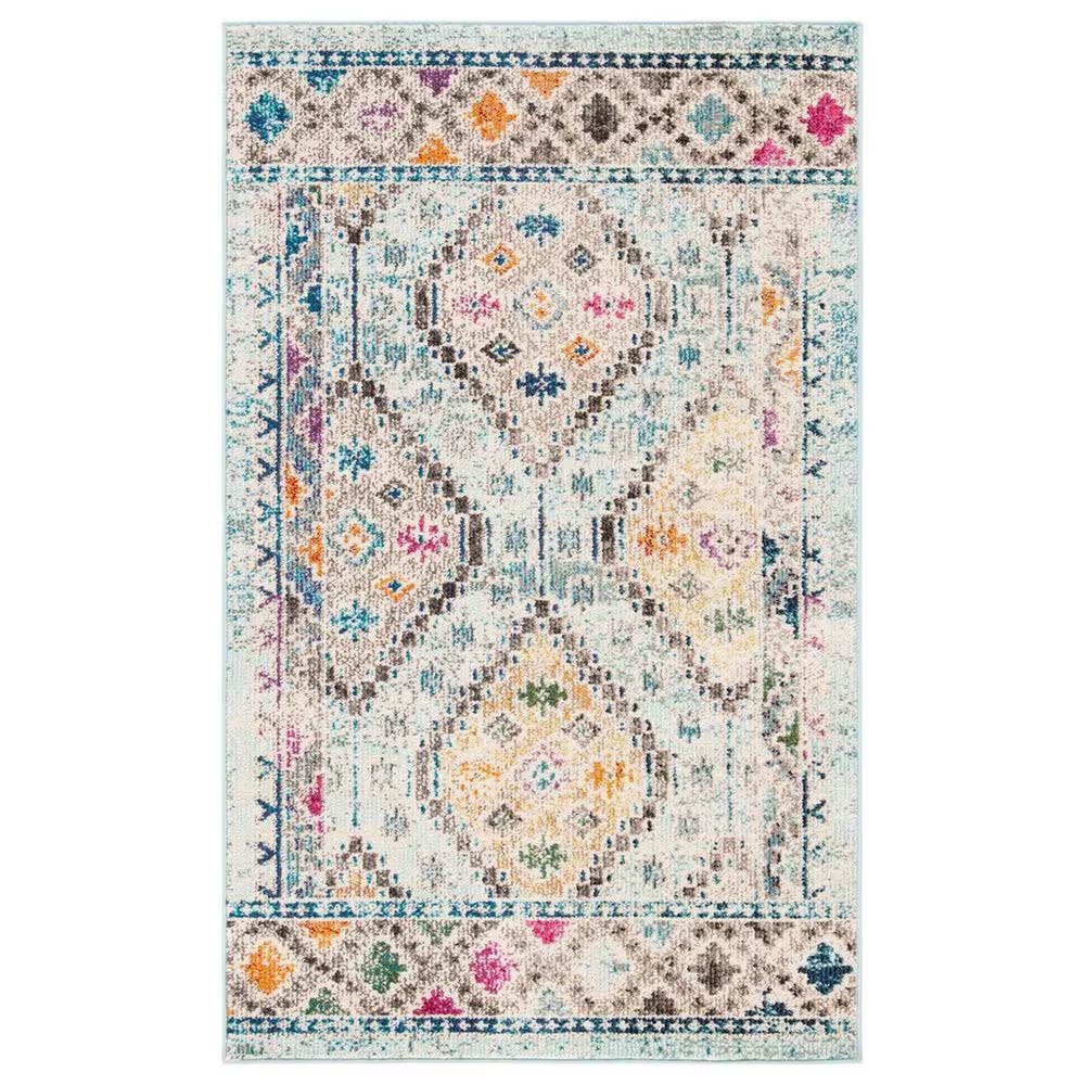 Safavieh Madison MAD418K 2'2" x 4' Blue and Yellow Scatter Rug
