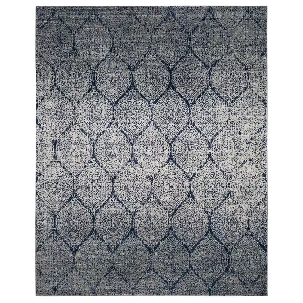 Safavieh Madison MAD604G 12' x 15' Navy and Silver Area Rug