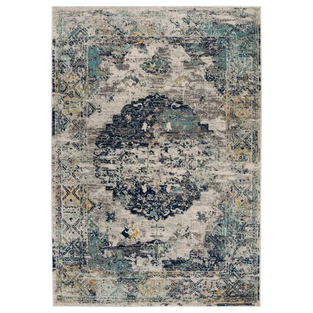 Safavieh Madison MAD158F 4' x 6' Light Grey and Blue Area Rug