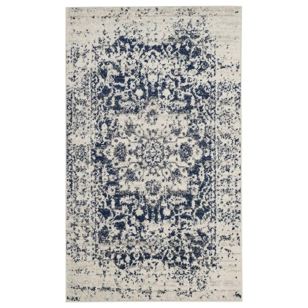 Safavieh Madison MAD603D 2'3" x 4' Cream and Navy Scatter Rug