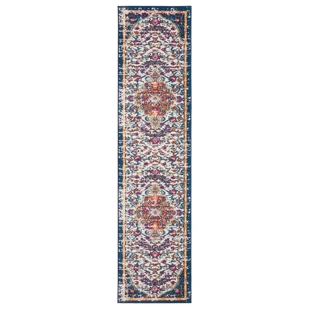 Safavieh Madison MAD447A 2' x 8' Ivory and Orange Runner