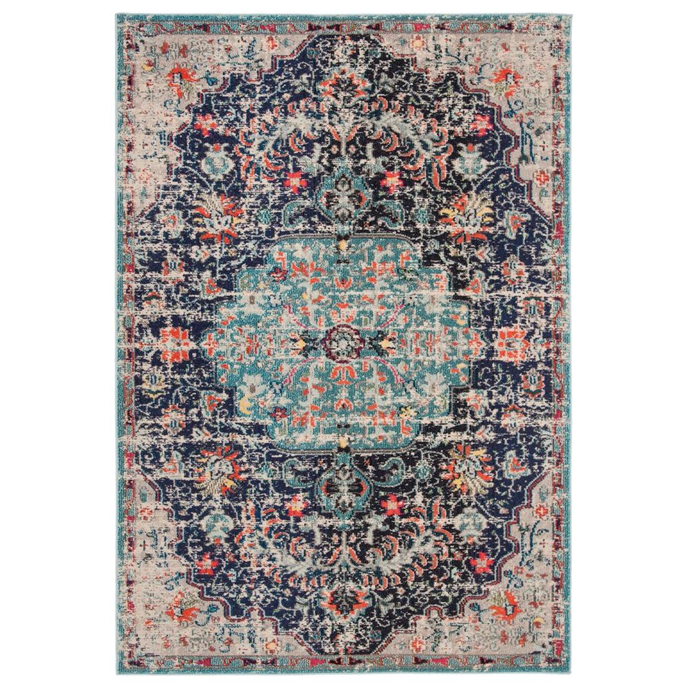 Safavieh Madison MAD447Z 5'3" x 7'6" Black and Teal Area Rug