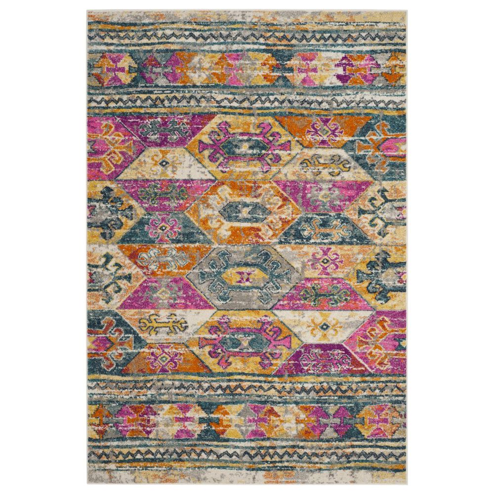 Safavieh Madison MAD118C 5'1" x 7'6" Blue and Fuchsia Area Rug