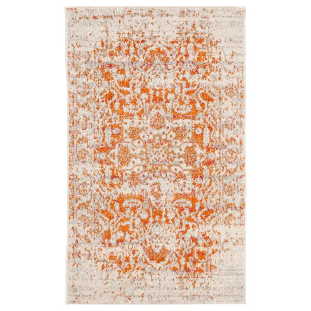 Safavieh Madison MAD603P 2'3" x 4' Orange and Ivory Scatter Rug