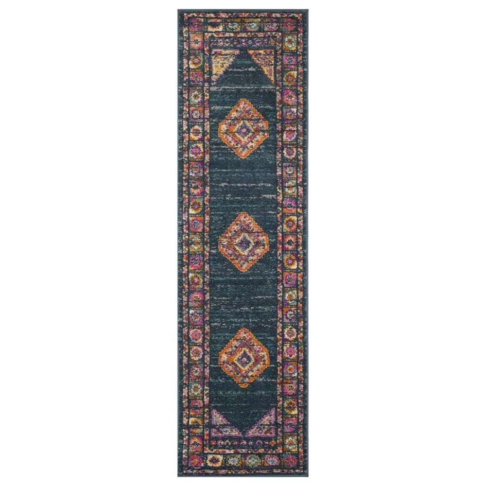 Safavieh Madison MAD133C 2'3" x 10' Blue and Fuchsia Runner