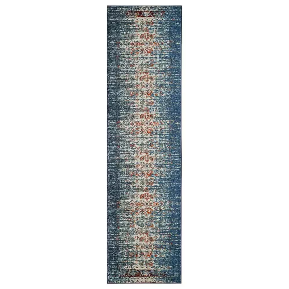 Safavieh Monaco MNC208V 2'2" x 8' Blue and Ivory Runner