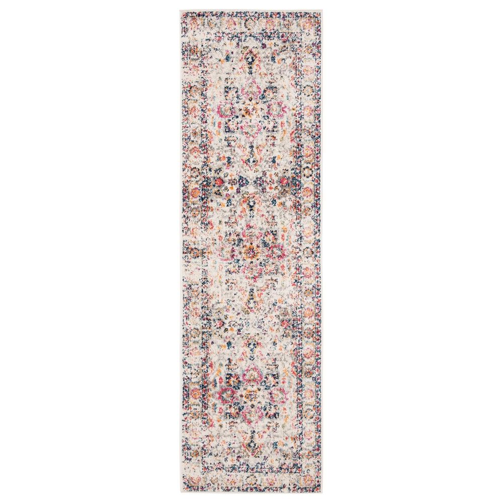 Safavieh Madison MAD603R 2'3" x 10' Fuchsia and Ivory Runner