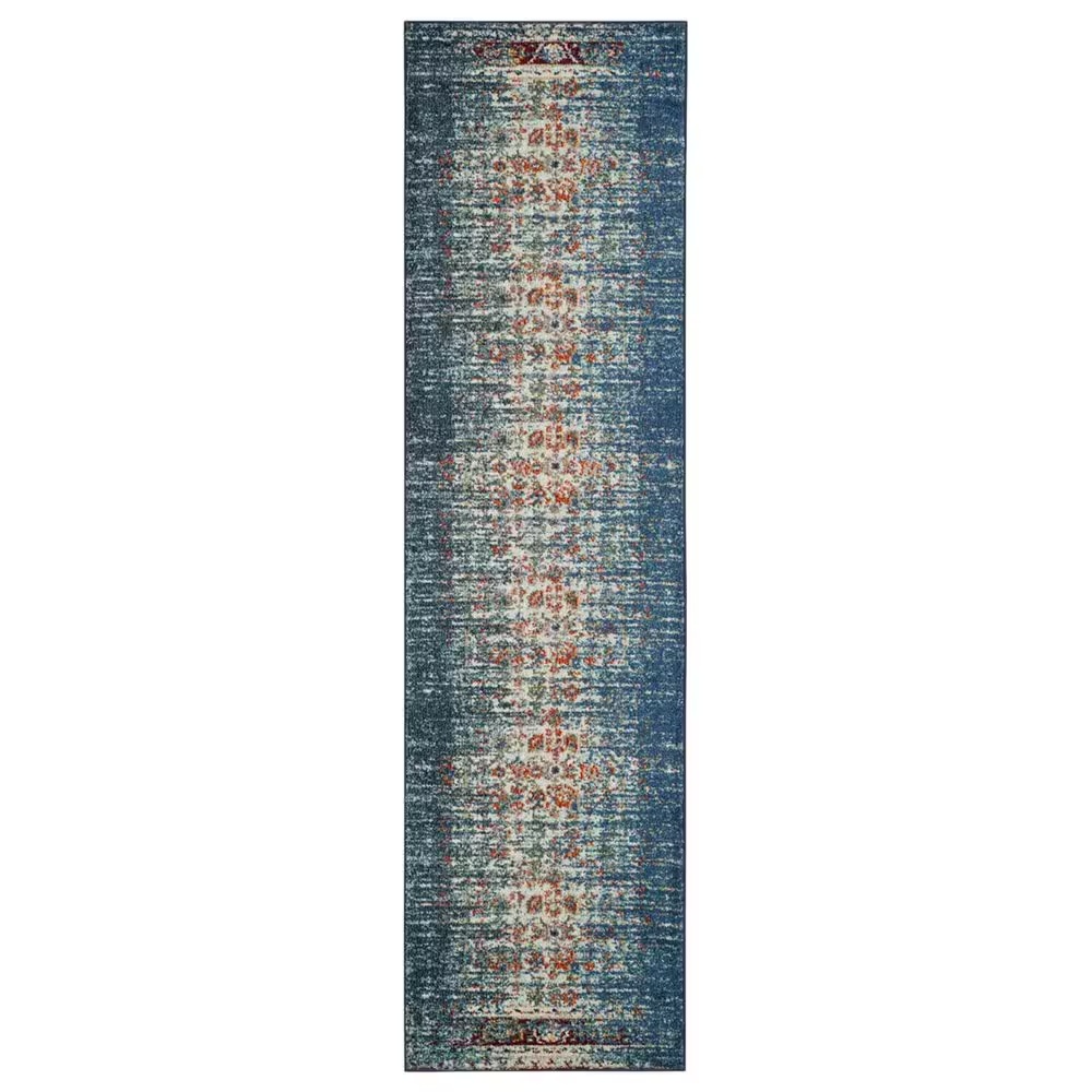 Safavieh Monaco MNC208V 2'2" x 10' Blue and Ivory Runner