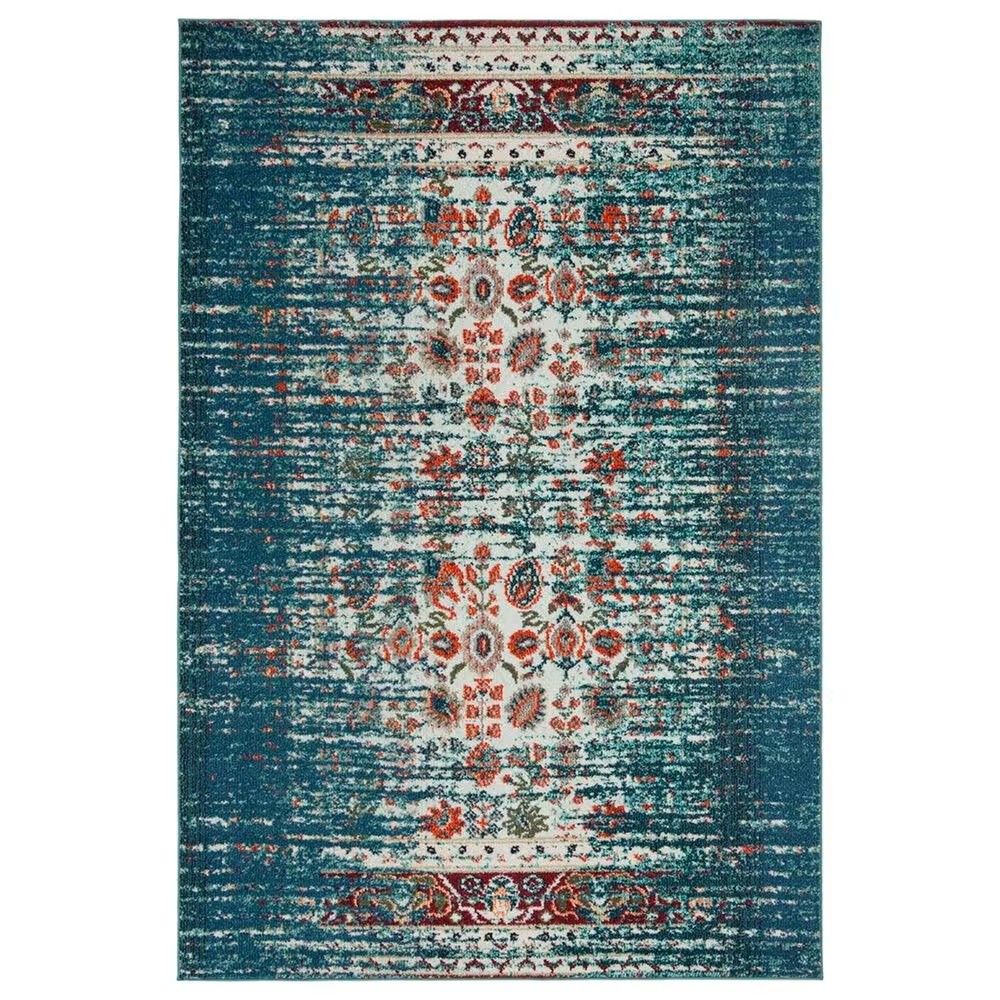 Safavieh Monaco MNC208V 5'1" x 7'7" Blue and Ivory Area Rug