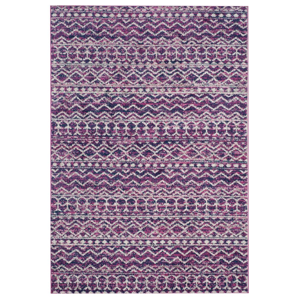 Safavieh Madison MAD606M 5'1" x 7'6" Fuchsia and Navy Area Rug