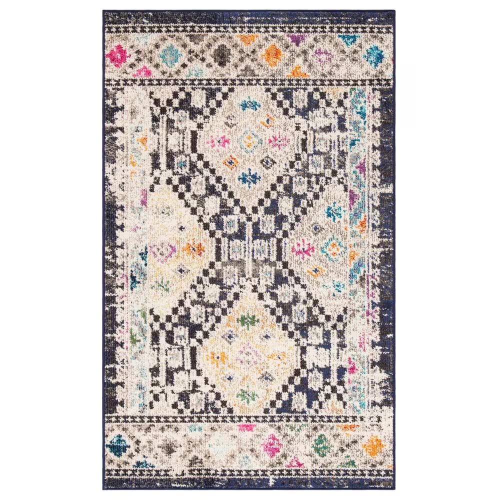Safavieh Madison MAD418Z 2'2" x 4' Black and Yellow Scatter Rug