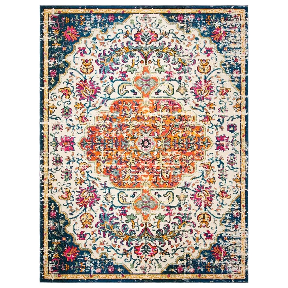 Safavieh Madison MAD447A 12' x 15' Ivory and Orange Area Rug