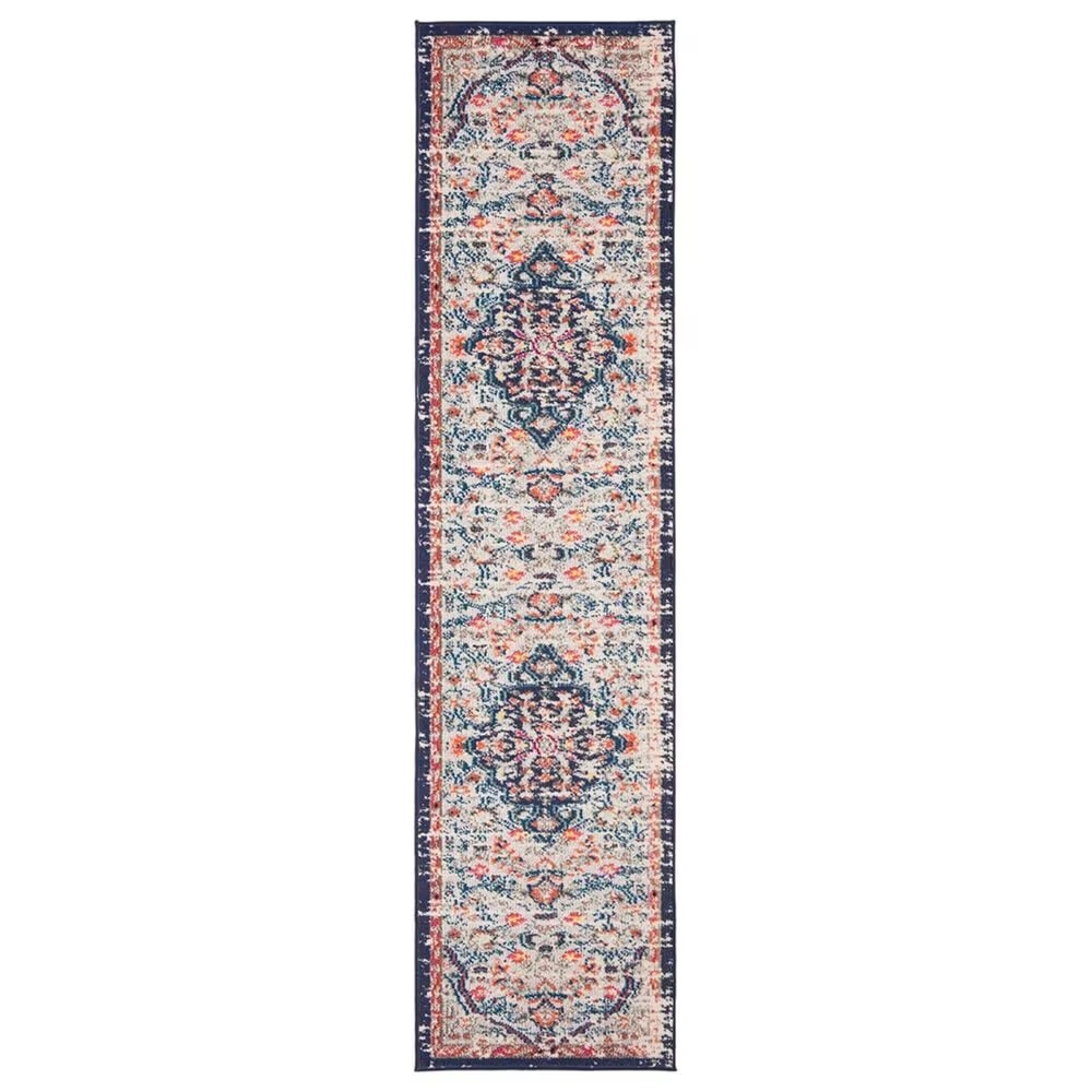 Safavieh Madison MAD447B 2'2" x 6' Beige and Black Runner
