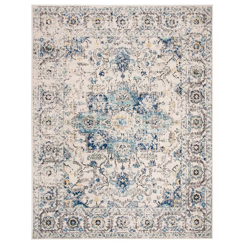 Safavieh Madison MAD603K 11' x 15' Turquoise and Ivory Area Rug