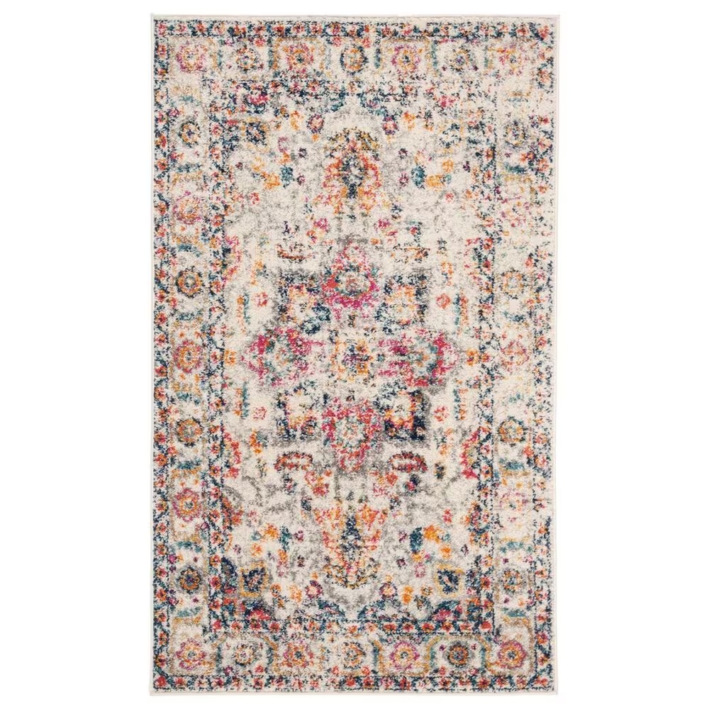 Safavieh Madison MAD603R 2'3" x 4' Fuchsia and Ivory Scatter Rug
