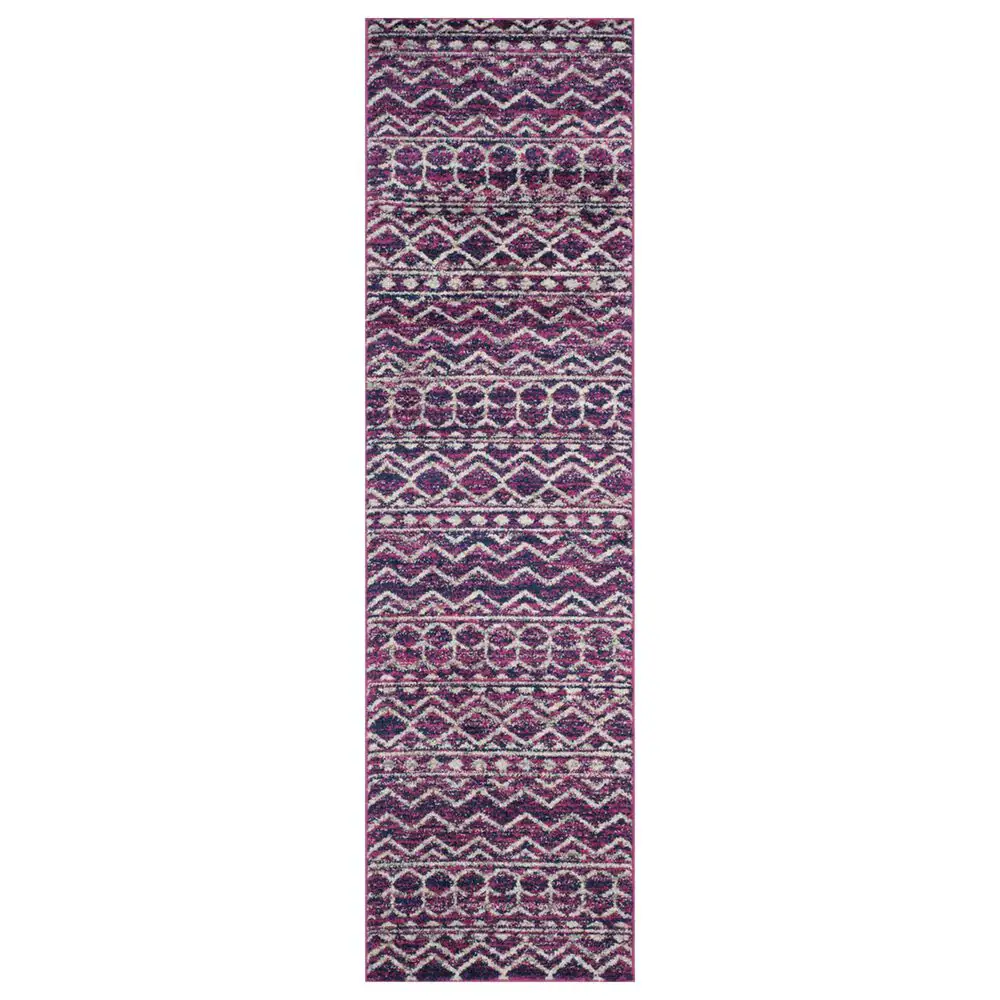 Safavieh Madison MAD606M 2'3" x 8' Fuchsia and Navy Runner
