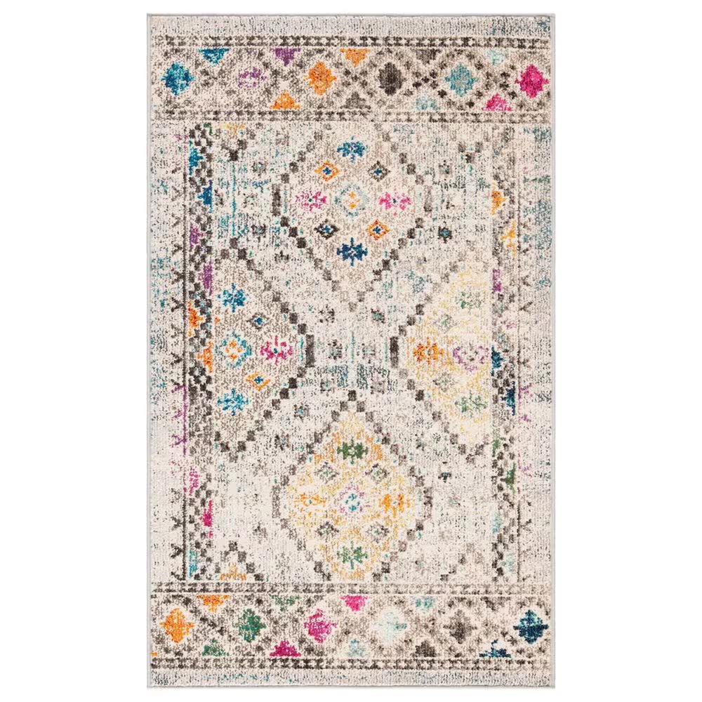 Safavieh Madison MAD418F 4' x 6' Grey and Yellow Area Rug