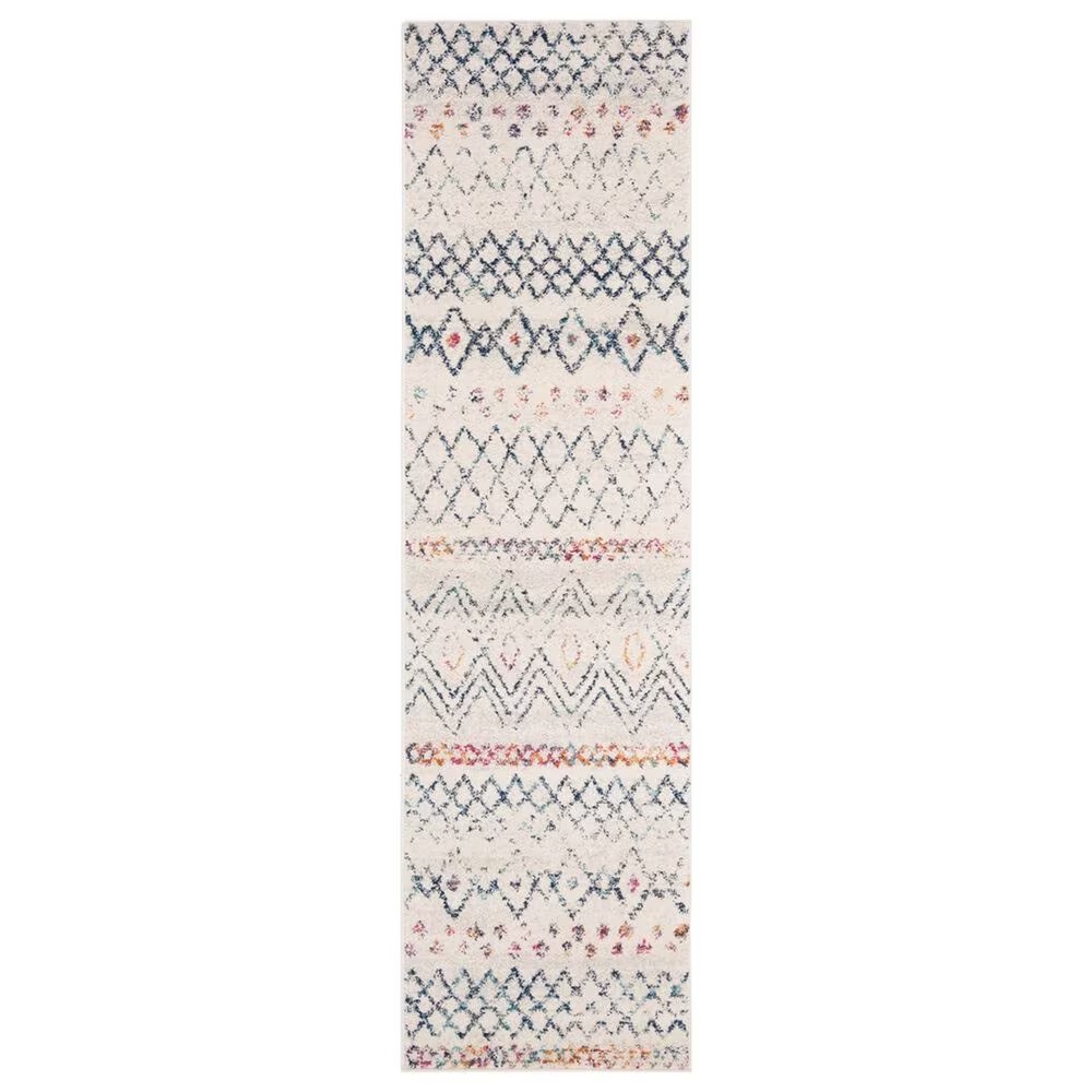 Safavieh Madison MAD798B 2'3" x 8' Ivory and Navy Runner