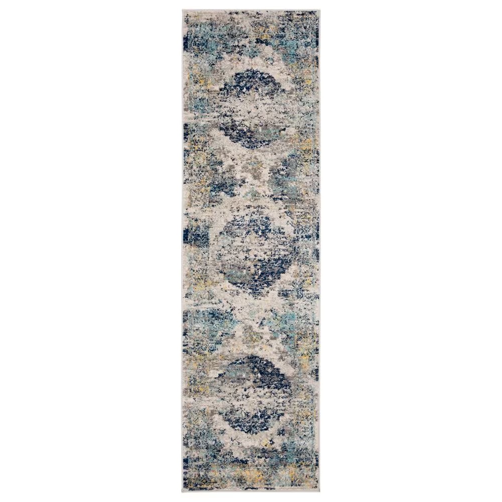 Safavieh Madison MAD158F 2'3" x 8' Light Grey and Blue Runner