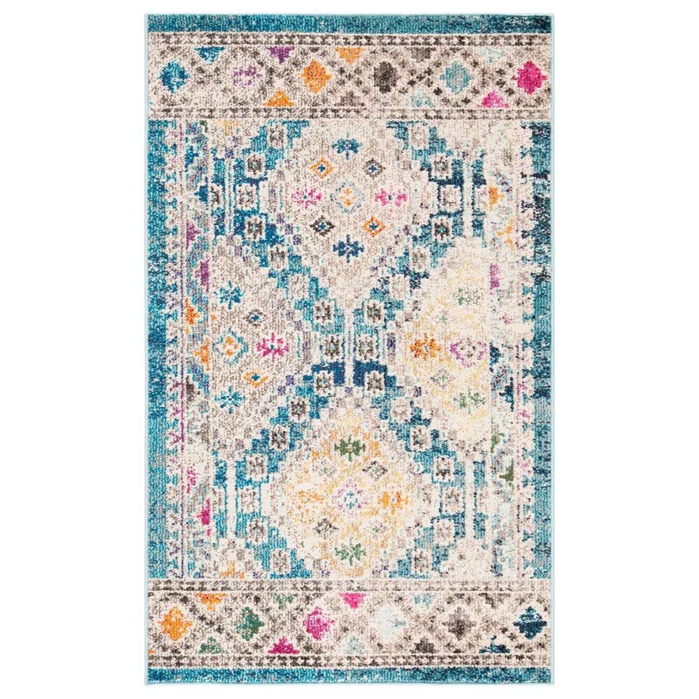 Safavieh Madison MAD418N 3' x 5' Dark Blue and Yellow Area Rug