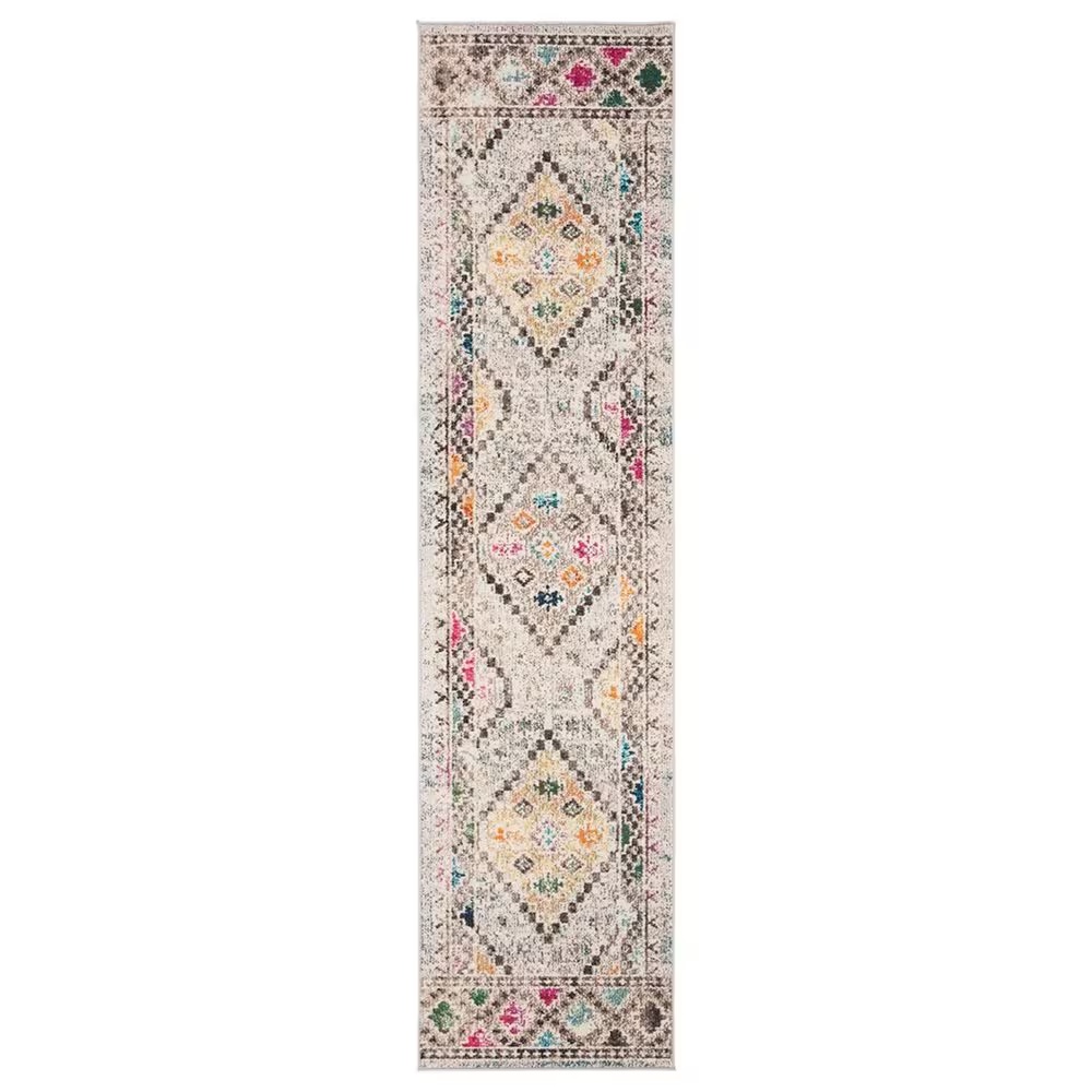 Safavieh Madison MAD418F 2'2" x 12' Grey and Yellow Runner