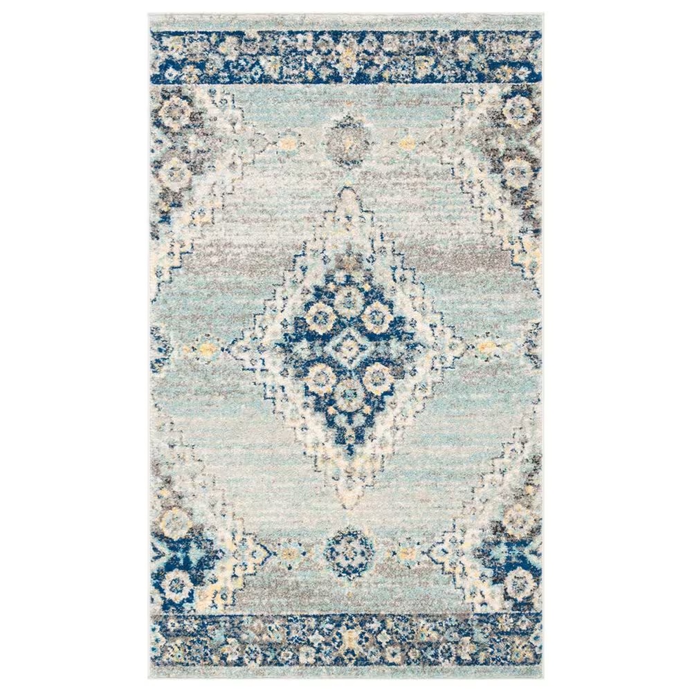 Safavieh Madison MAD615F 3' x 5' Grey and Cream Area Rug