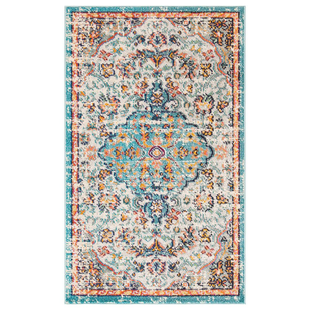 Safavieh Madison MAD447F 4' x 6' Grey and Light Blue Area Rug
