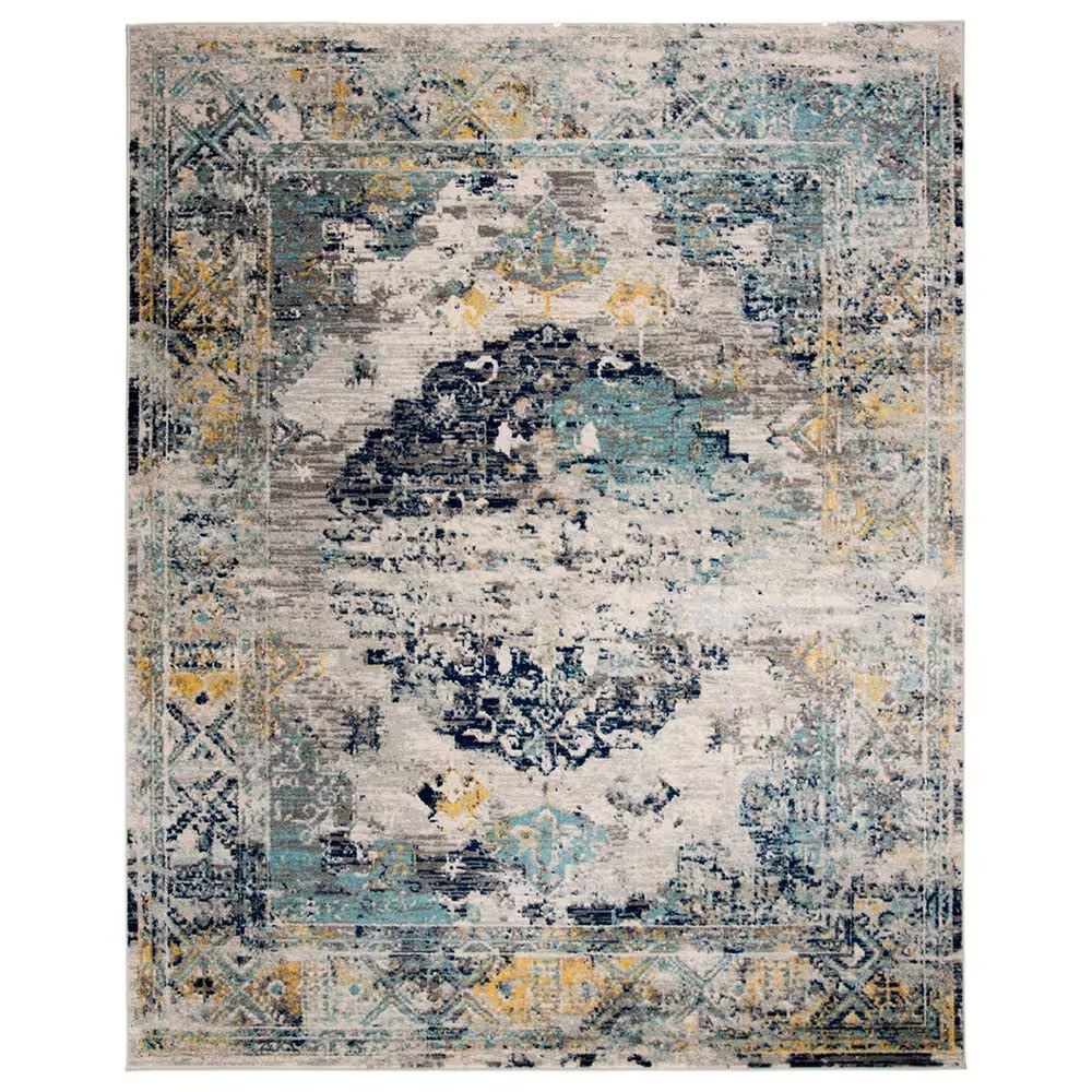 Safavieh Madison MAD158F 9' x 12' Light Grey and Blue Area Rug