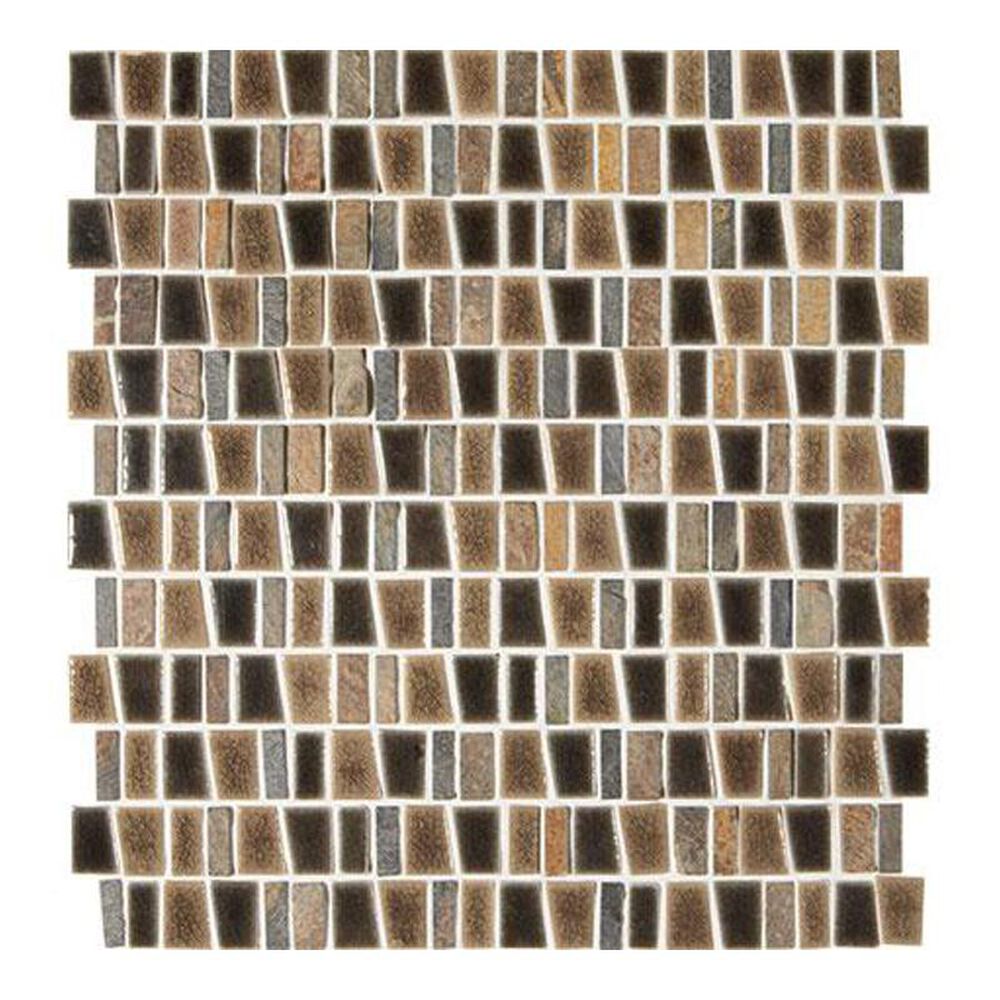 Marazzi Midpark Mosaics Bark 12" x 12" Porcelain Mosaic Sheet