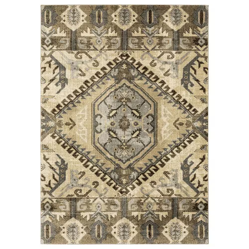 Oriental Weavers Florence Chester 5090D 5'3" x 7'6" Beige Area Rug