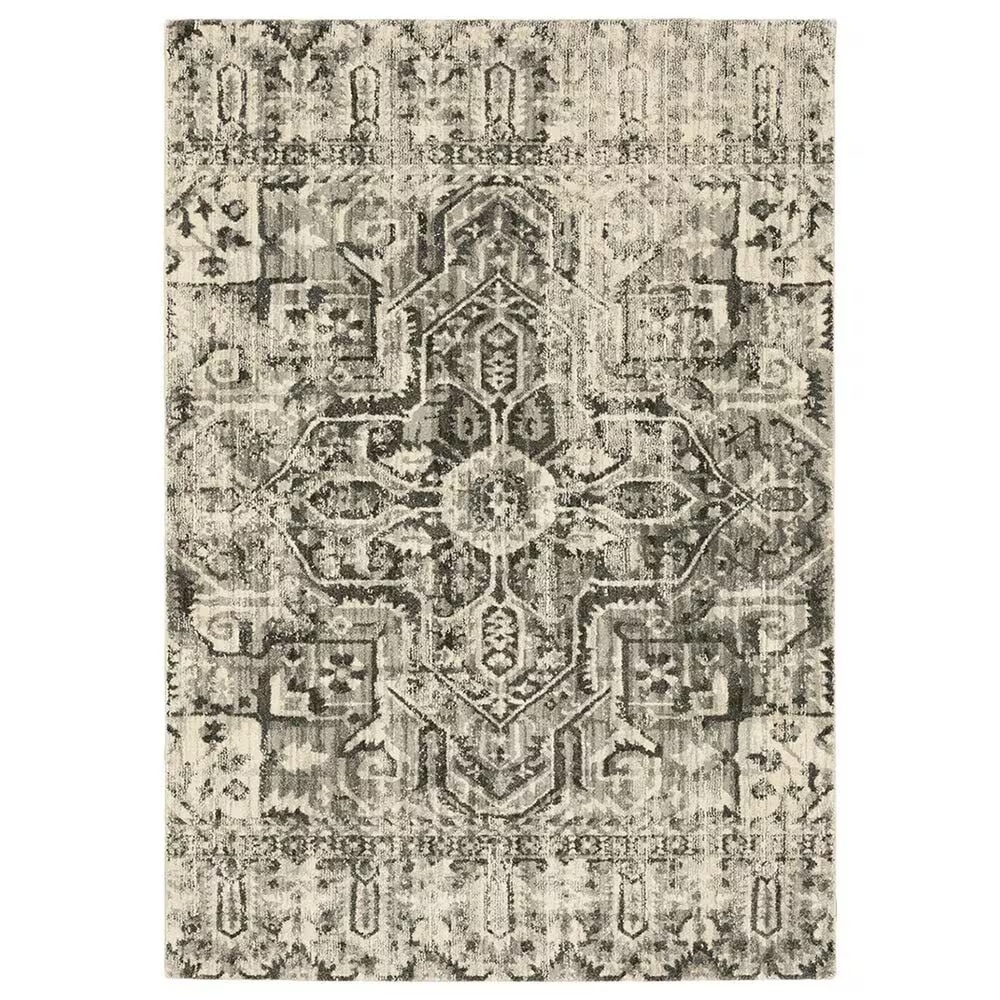 Oriental Weavers Florence Calhoun 4333W 2'3" x 7'6" Charcoal Scatter Rug