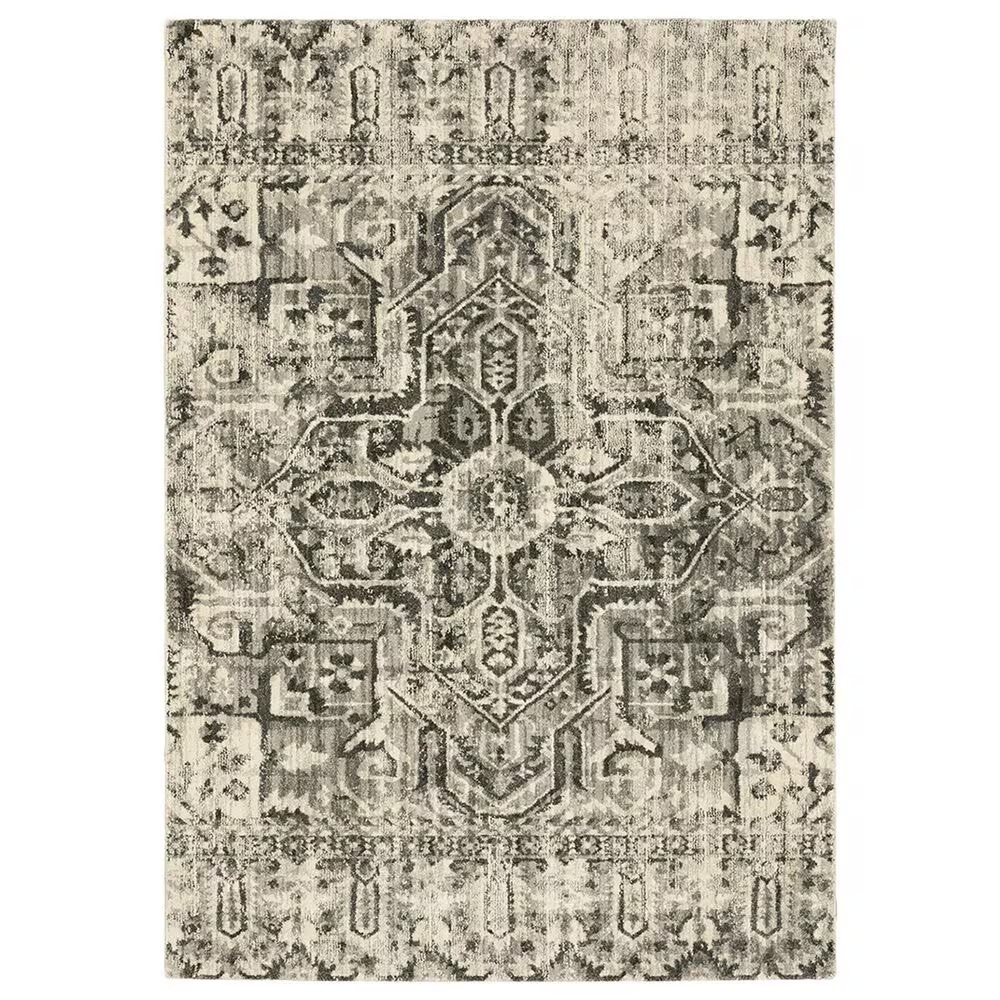 Oriental Weavers Florence Calhoun 4333W 7'10" x 10'10" Charcoal Area Rug