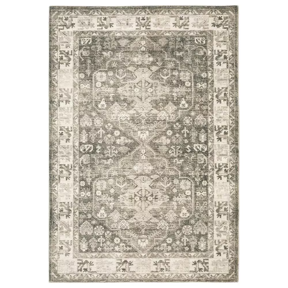 Oriental Weavers Savoy Harland 28105 7'9" x 10' Charcoal Area Rug