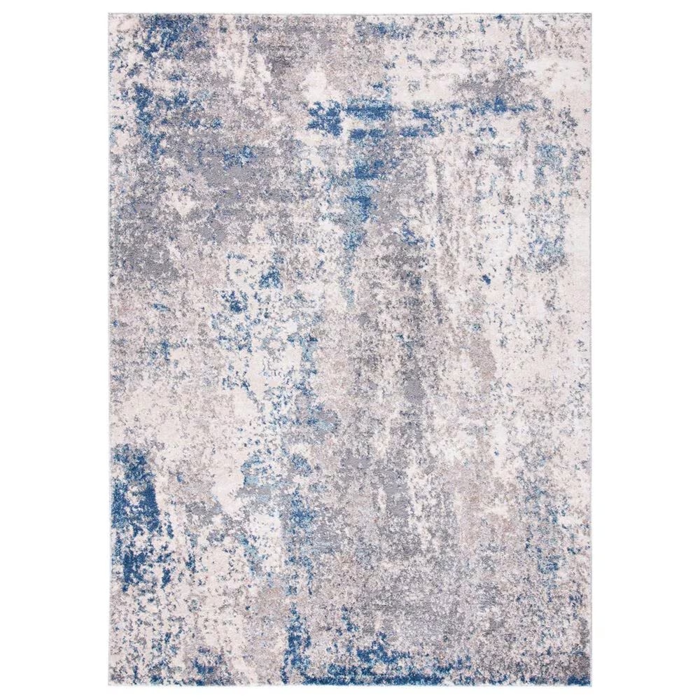 Safavieh Aston ASN718F 5'3" x 7'7" Gray and Navy Area Rug