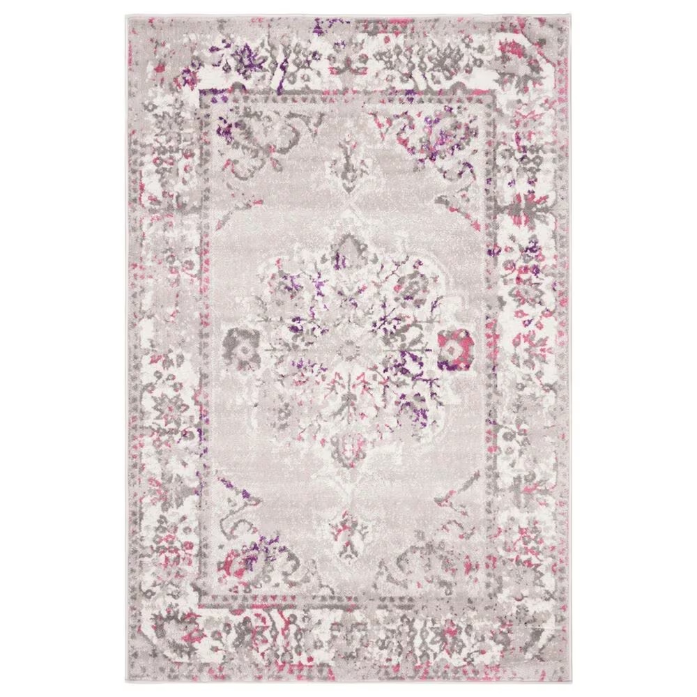 Safavieh Skyler SKY169P 4' x 6' Gray and Pink Area Rug