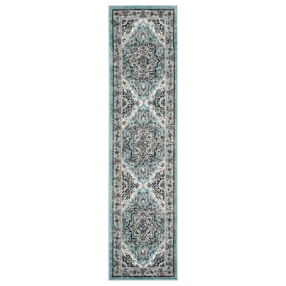 Safavieh Skyler SKY126M 2' x 6' Blue and Ivory Scatter Rug