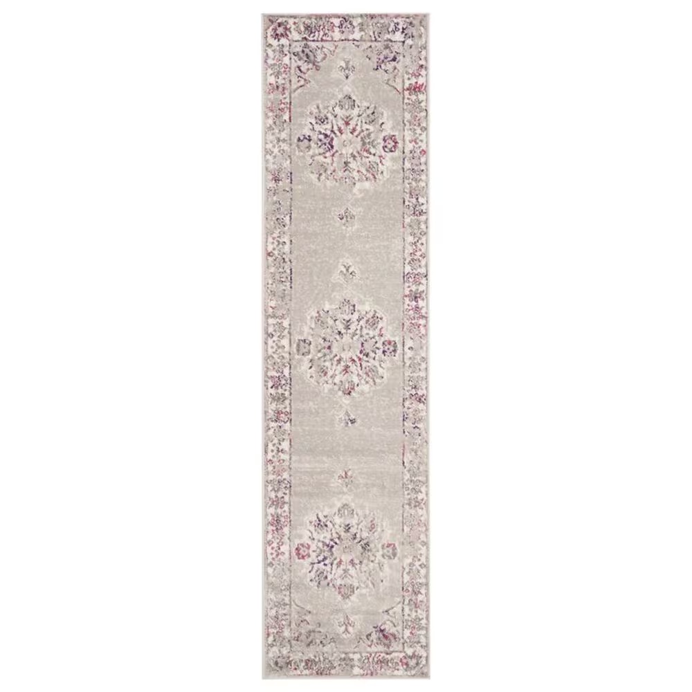 Safavieh Skyler SKY169P 2' x 8' Gray and Pink Scatter Rug