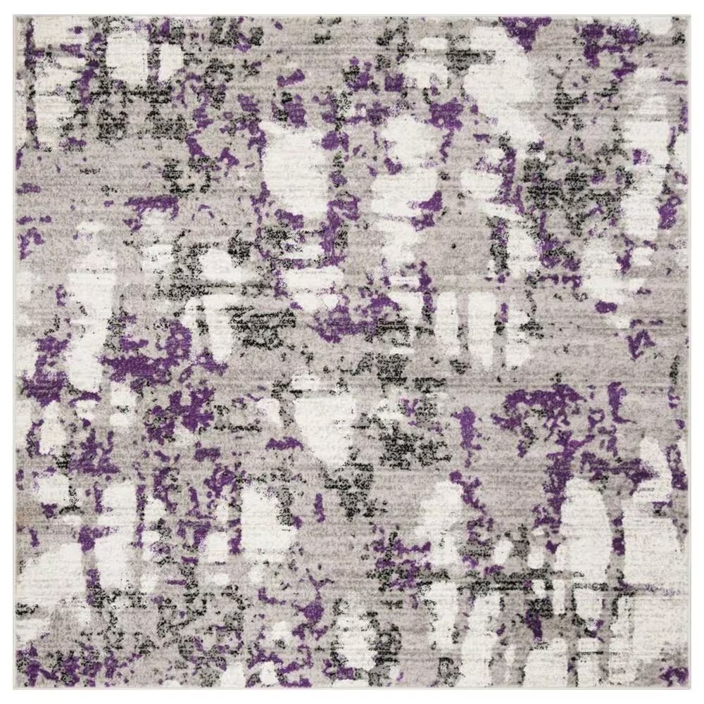 Safavieh Skyler SKY193R 6'7" x 6'7" Square Gray and Purple Area Rug