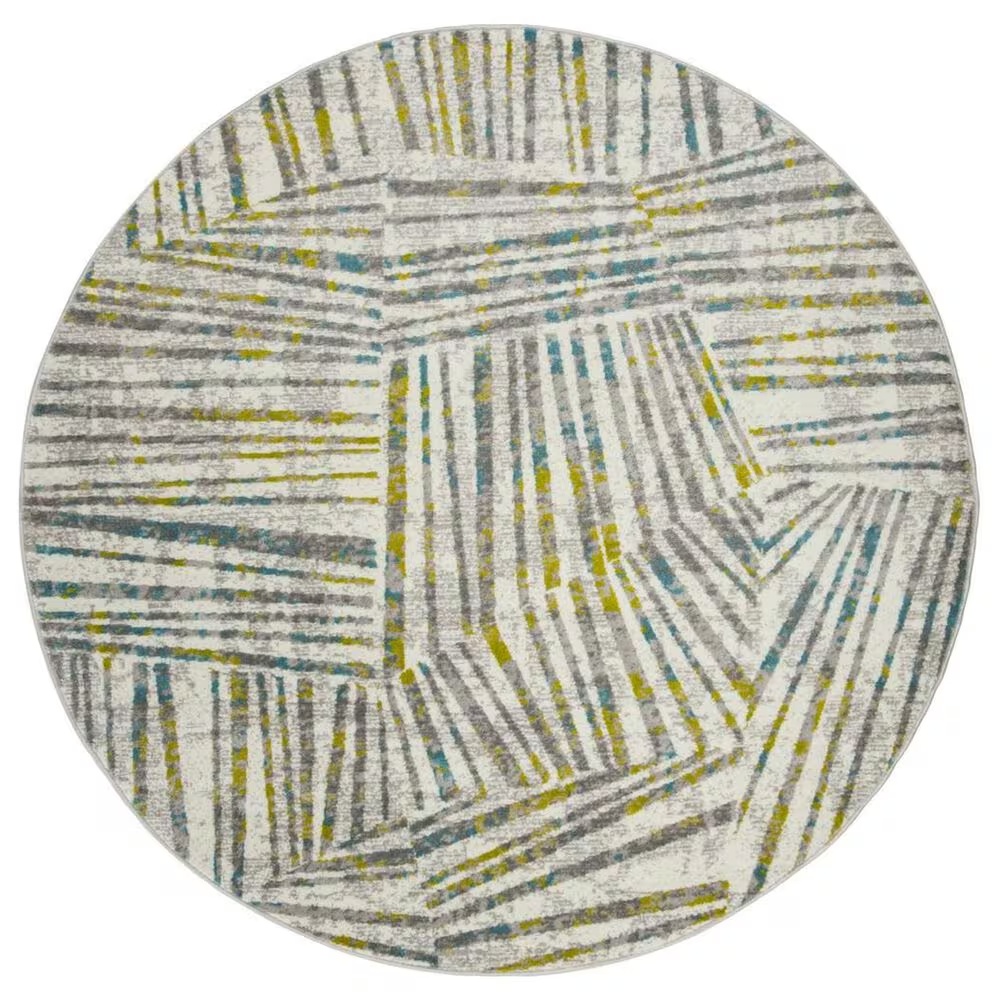 Safavieh Skyler SKY191G 6'7" Round Grey and Green Area Rug