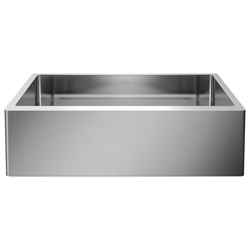 Blanco Quatrus 32" R15 Apron Super Single Farmhouse Kitchen Sink in Refined Brushed