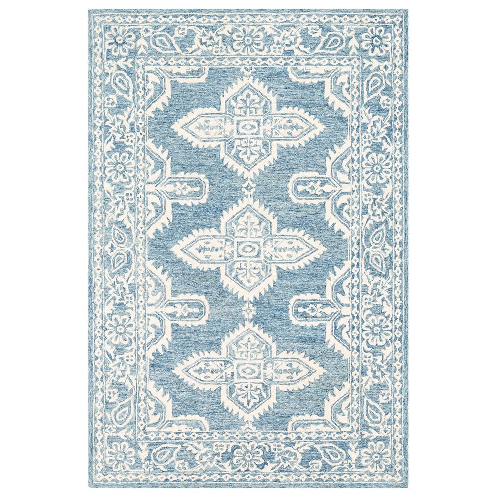 Surya Granada GND-2300 2' x 3' Pale Blue, Beige and Sky Blue Scatter Rug